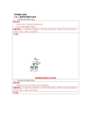 变形缝防水构造做法及节点详图