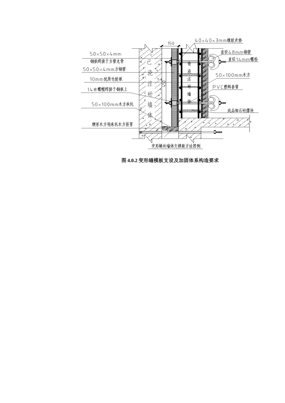 变形缝处后浇剪力墙模板支设施工工法_第2页