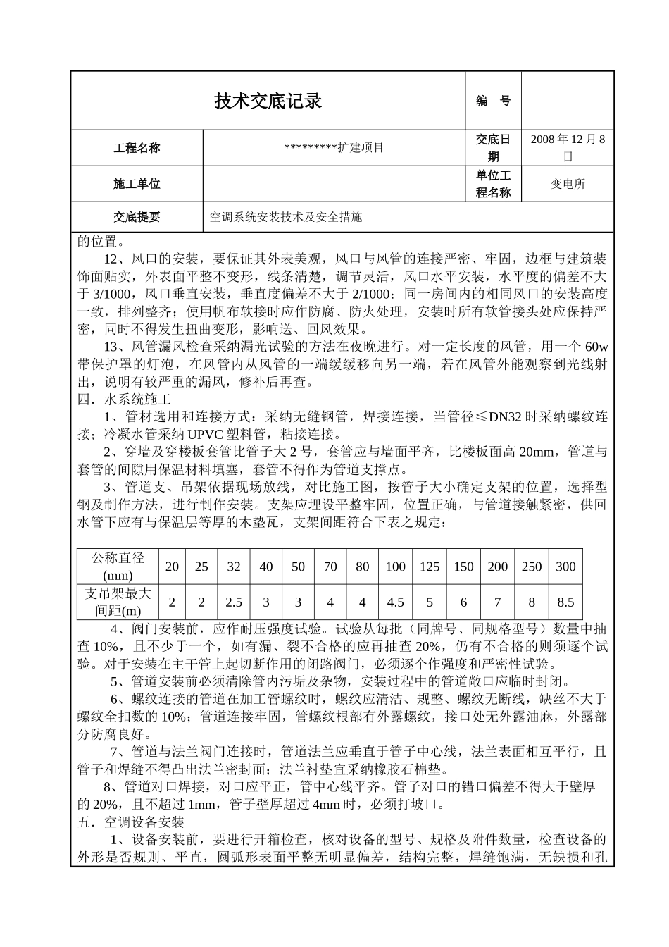 变电所中央空调风管制作技术交底_第2页