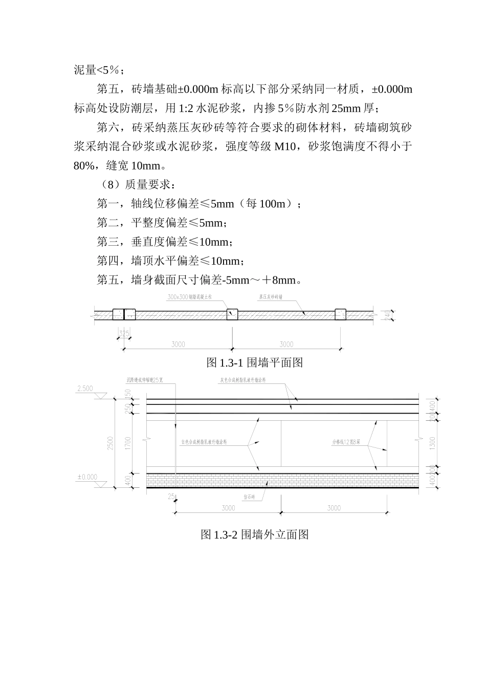 变电站砖砌围墙施工工艺标准_第2页