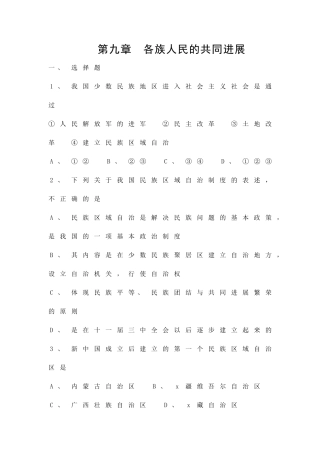各族人民的共同发展