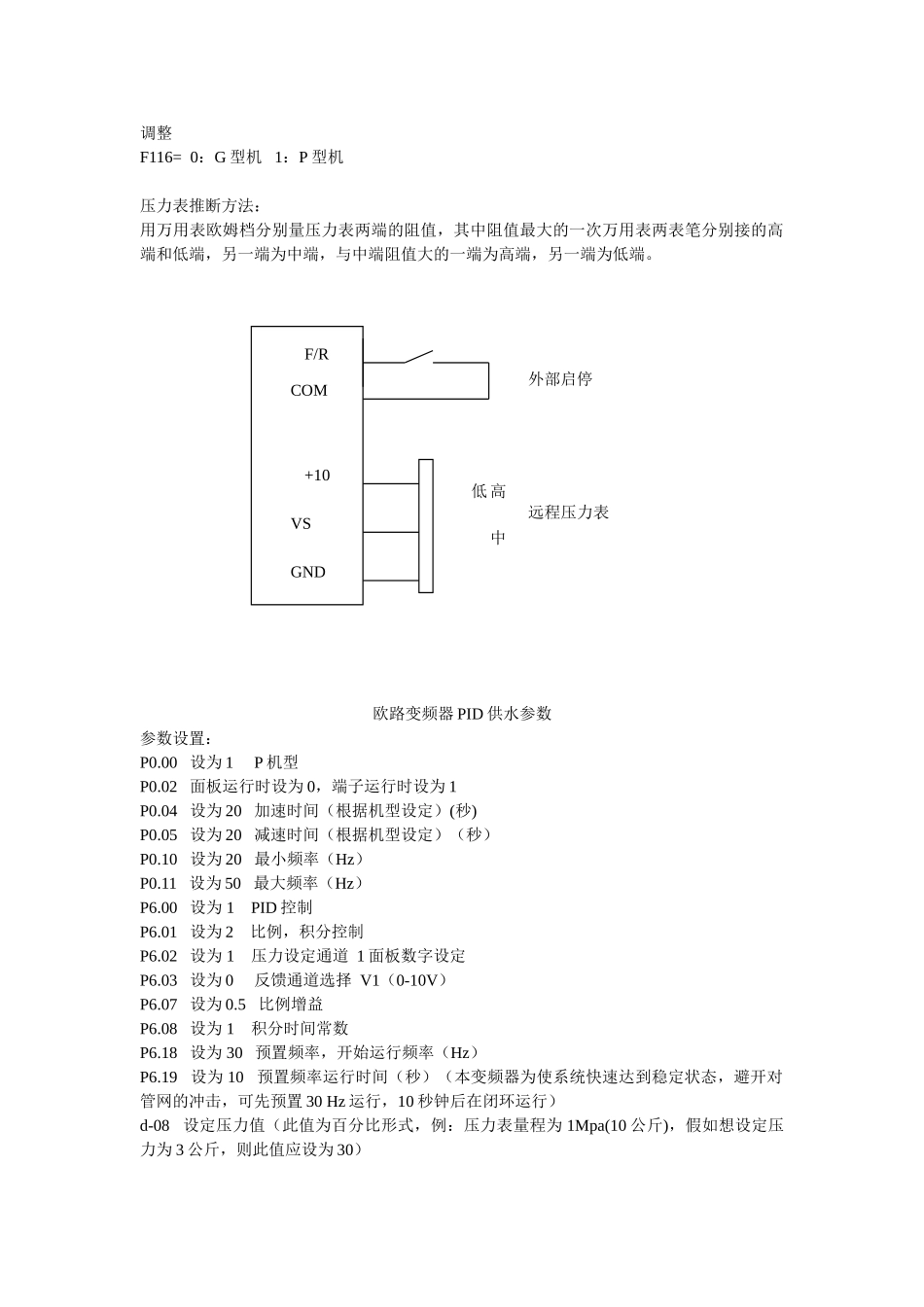 各种变频器恒压供水参数_第2页