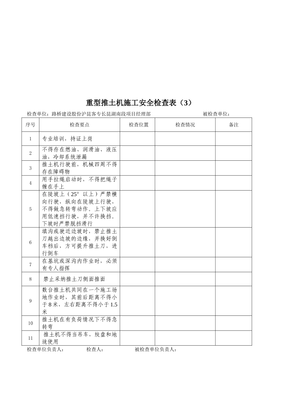 各类大型施工机械安全检查表_第3页