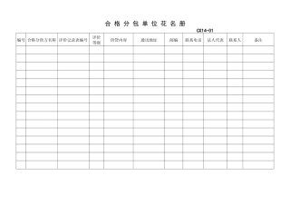 合格供方花名册