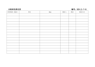 合格承包商名录