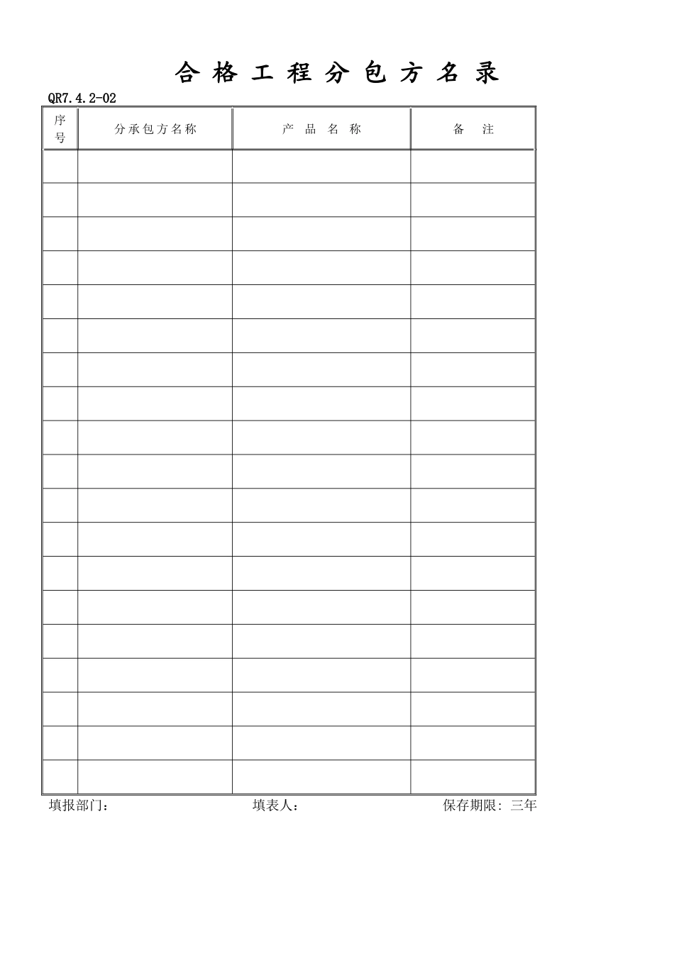 合格工程分包方名录_第1页