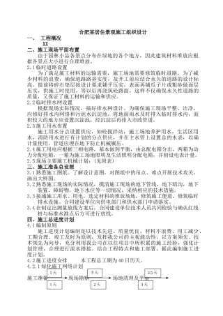 合肥某居住景观施工组织设计