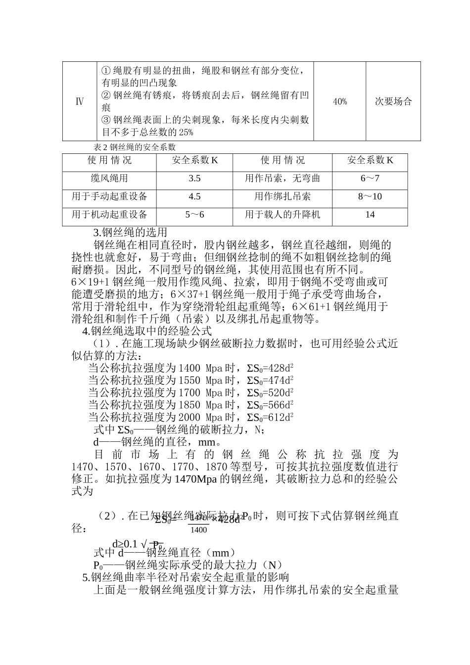 吊装作业钢丝绳选用计算书_第2页