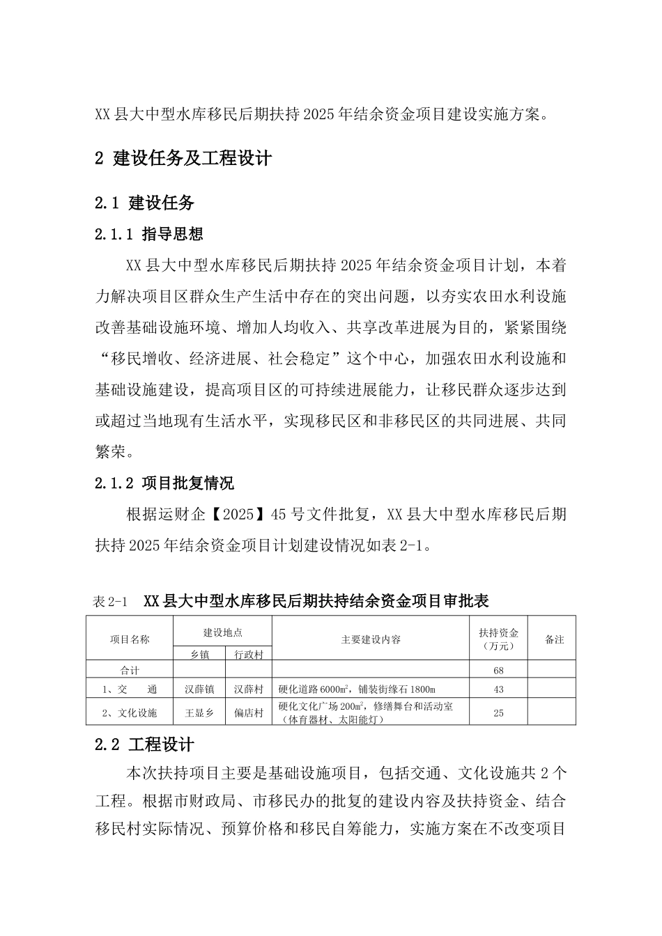 后扶2025年结余资金项目方案_第3页