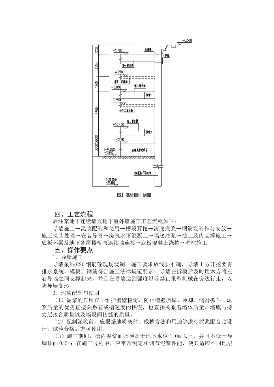 后注浆地下连续墙兼地下室外墙施工工法_第2页