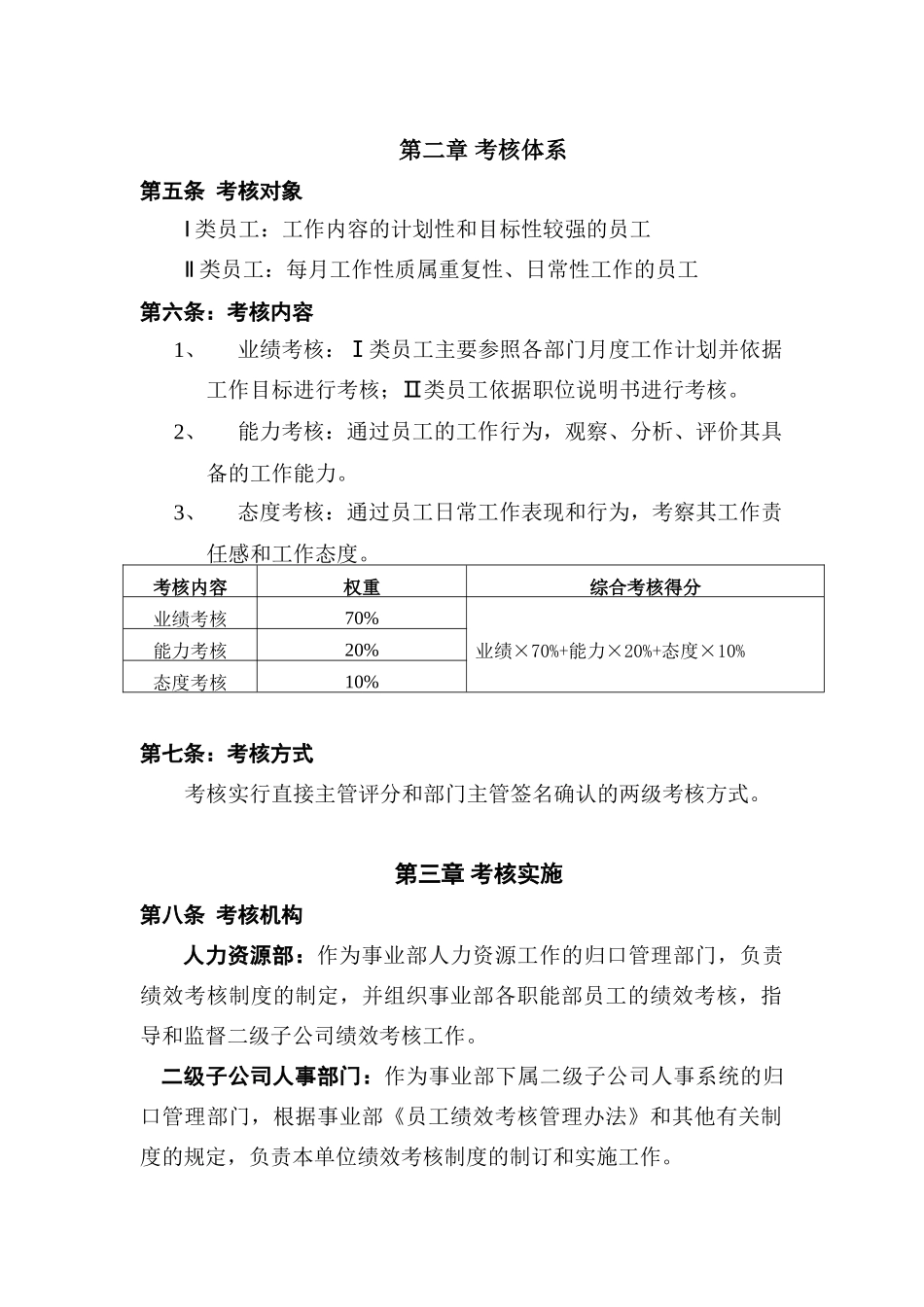 员工绩效考核管理办法_第2页