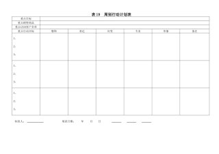周别行动计划表