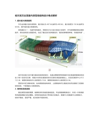 哈尔滨万达茂室内滑雪场结构设计难点解析