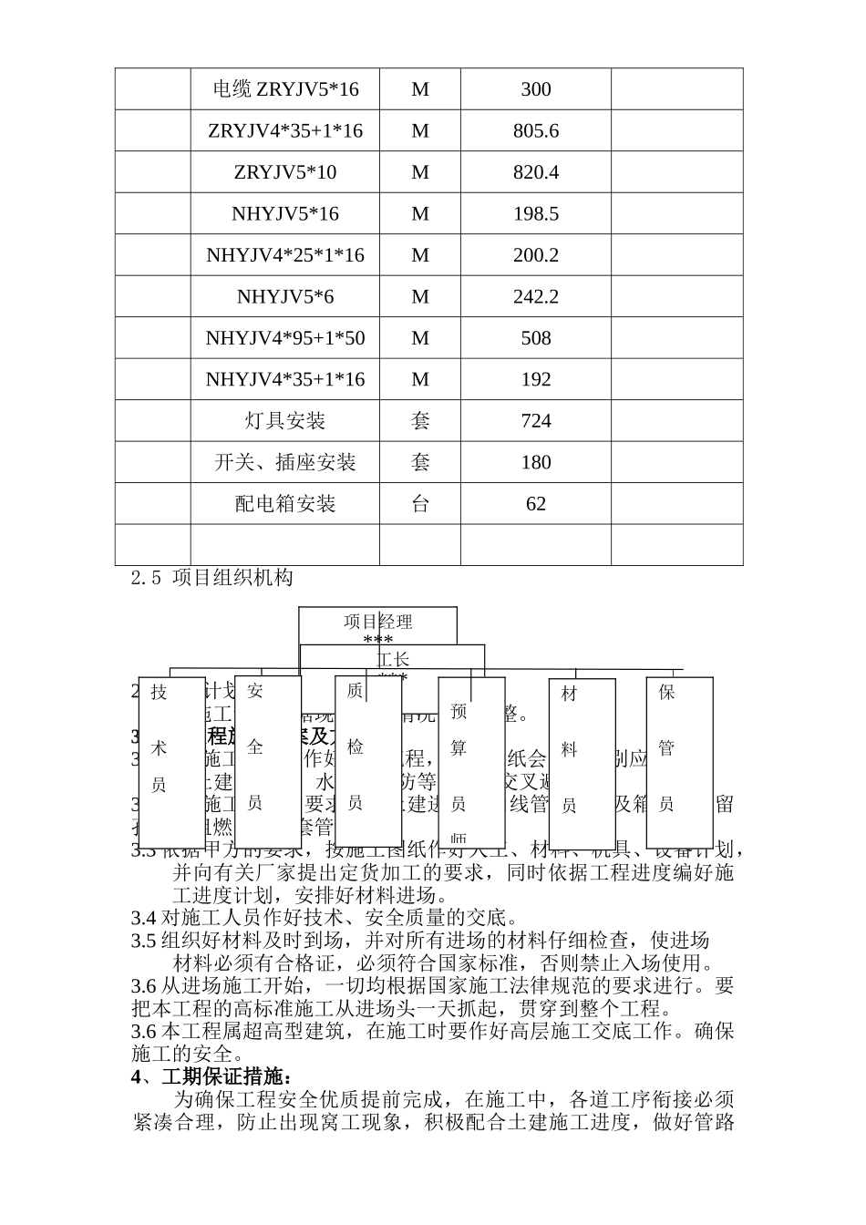 哈尔滨某住宅电气施工组织设计_第3页