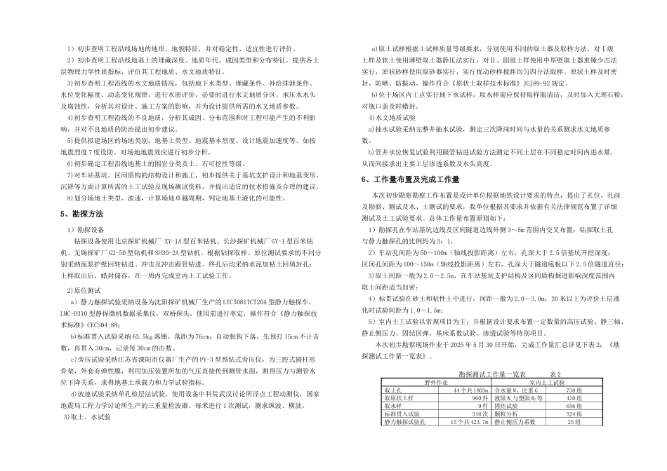 哈尔滨某轨道交通工程初步勘察报告_第2页