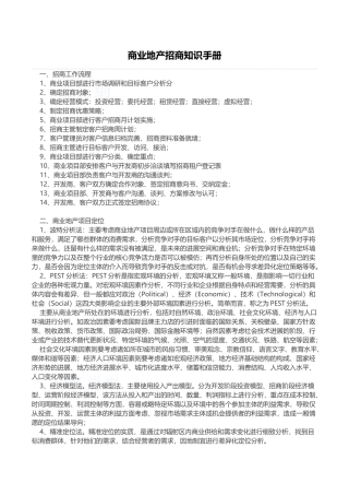 商业地产招商知识指导手册