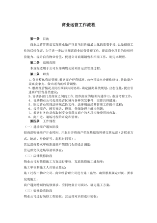 商业运营工作流程