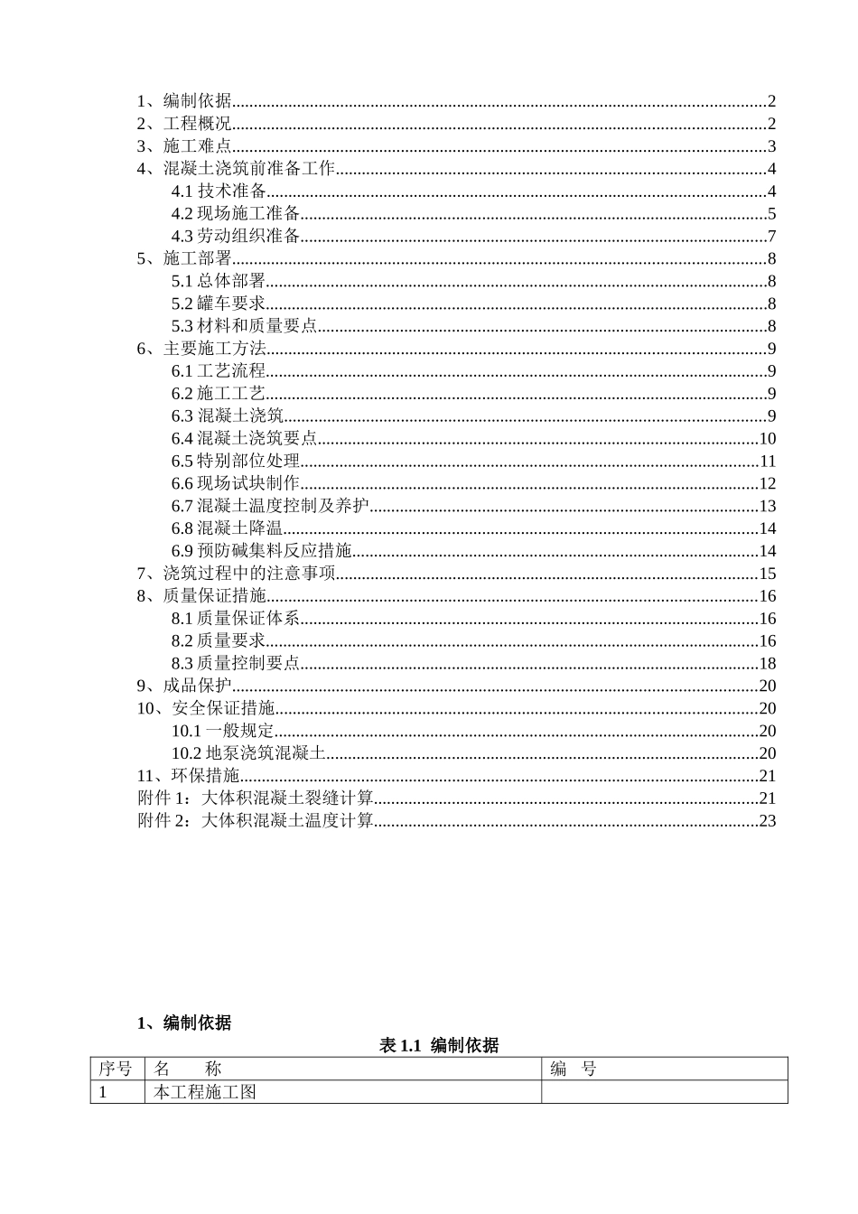 商住楼工程基础底板混凝土工程施工方案_第1页