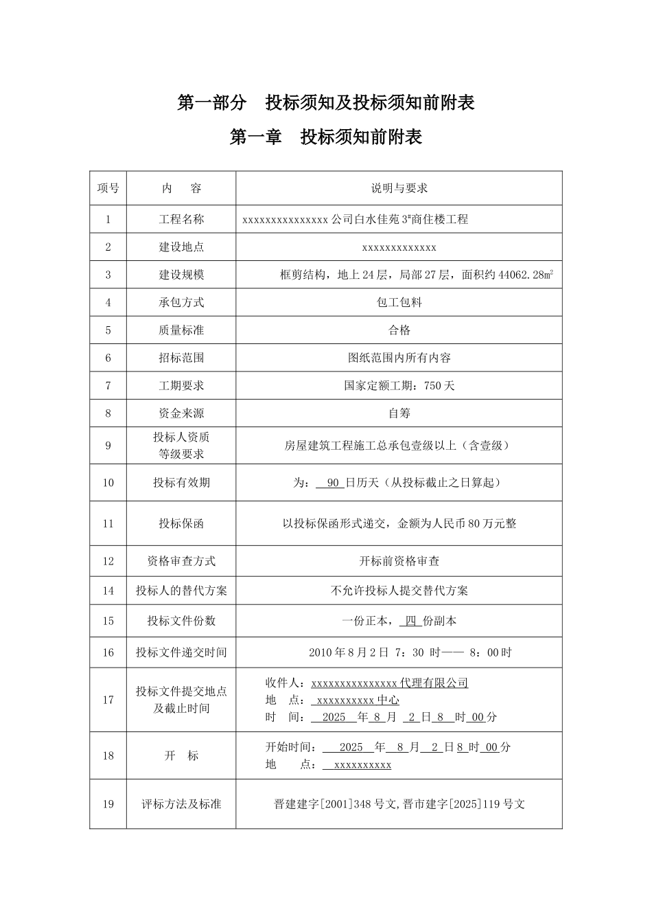 商住楼工程施工招标文件_第1页