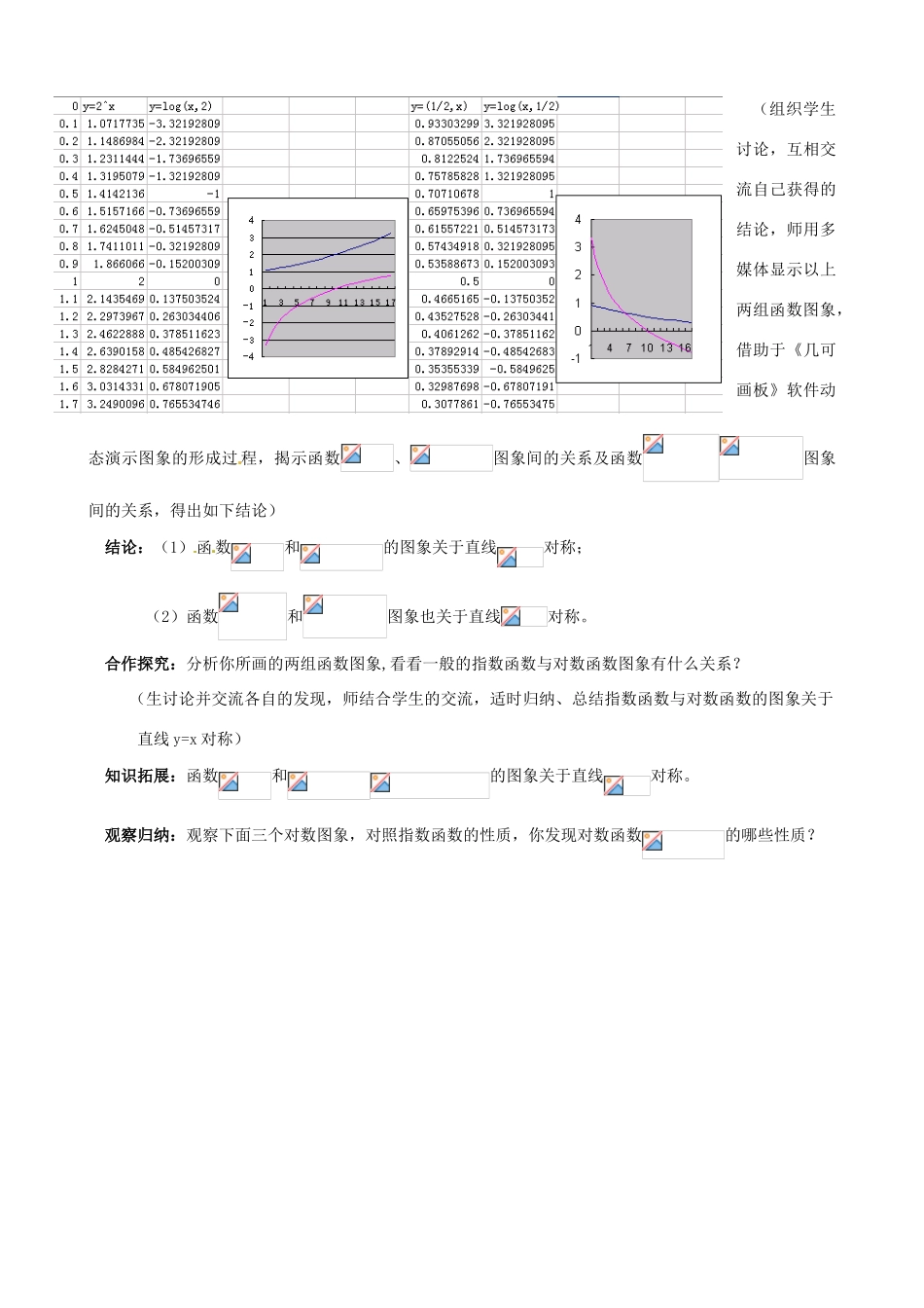 高中数学 2.2《对数函数》学案 湘教版必修1_第3页