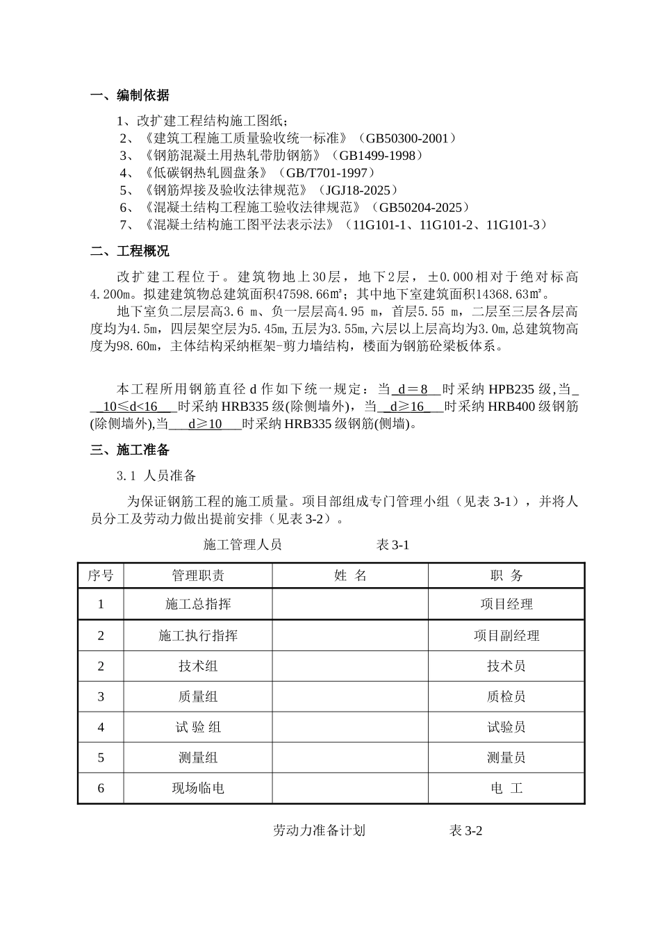 商住楼钢筋工程专项施工方案_第2页
