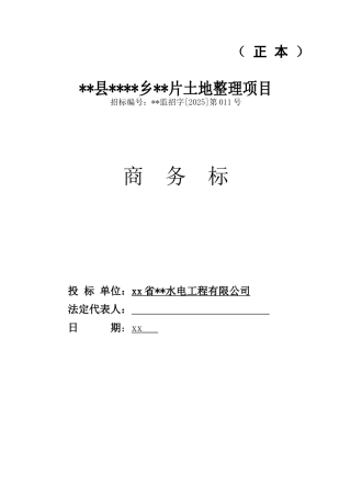 商务标文字部分