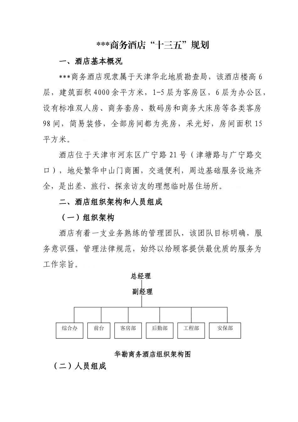 商务酒店十三五规划_第1页