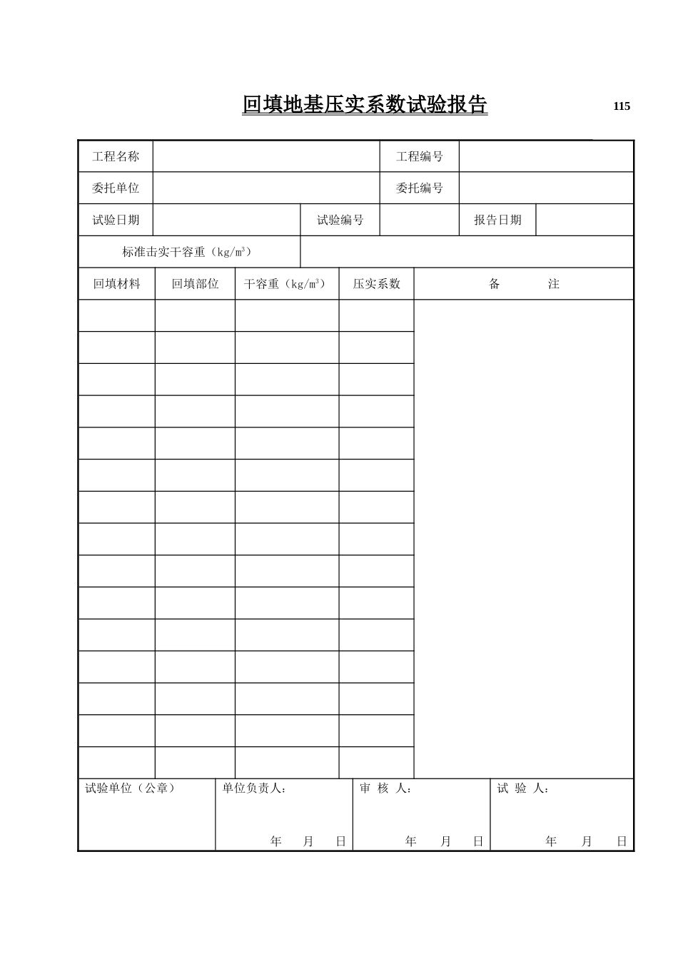 回填地基压实系数试验报告_第1页