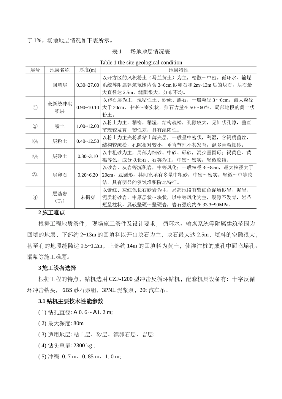 回填块石层冲孔灌注桩成孔技术关键技术_第2页