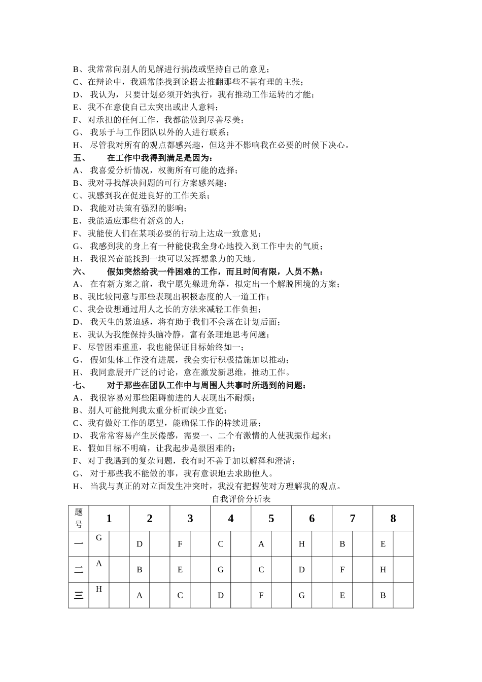 团队角色自测问卷-3页_第2页
