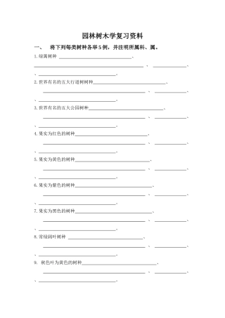 园林树木学复习资料