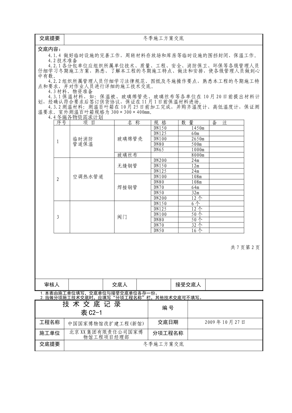 国博冬施施工方案技术交底记录09年_第2页
