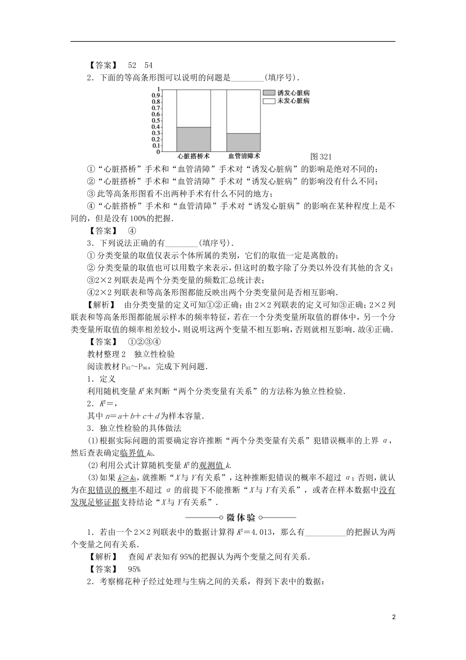 高中数学 3.2 独立性检验的基本思想及其初步应用学案 新人教A版选修2-3-新人教A版高中选修2-3数学学案_第2页