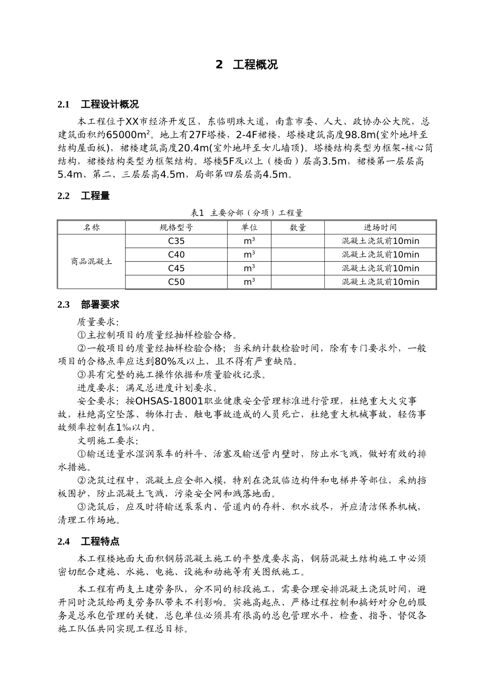 国际大酒店主体混凝土工程施工方案_第3页