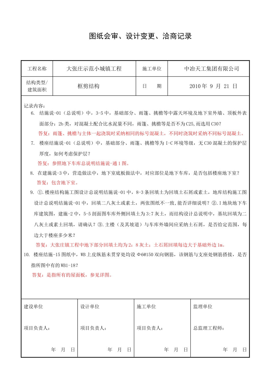 图纸会审、设计变更、洽商记录讲解_第2页