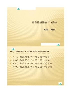 图文京东商城配送中心选址精