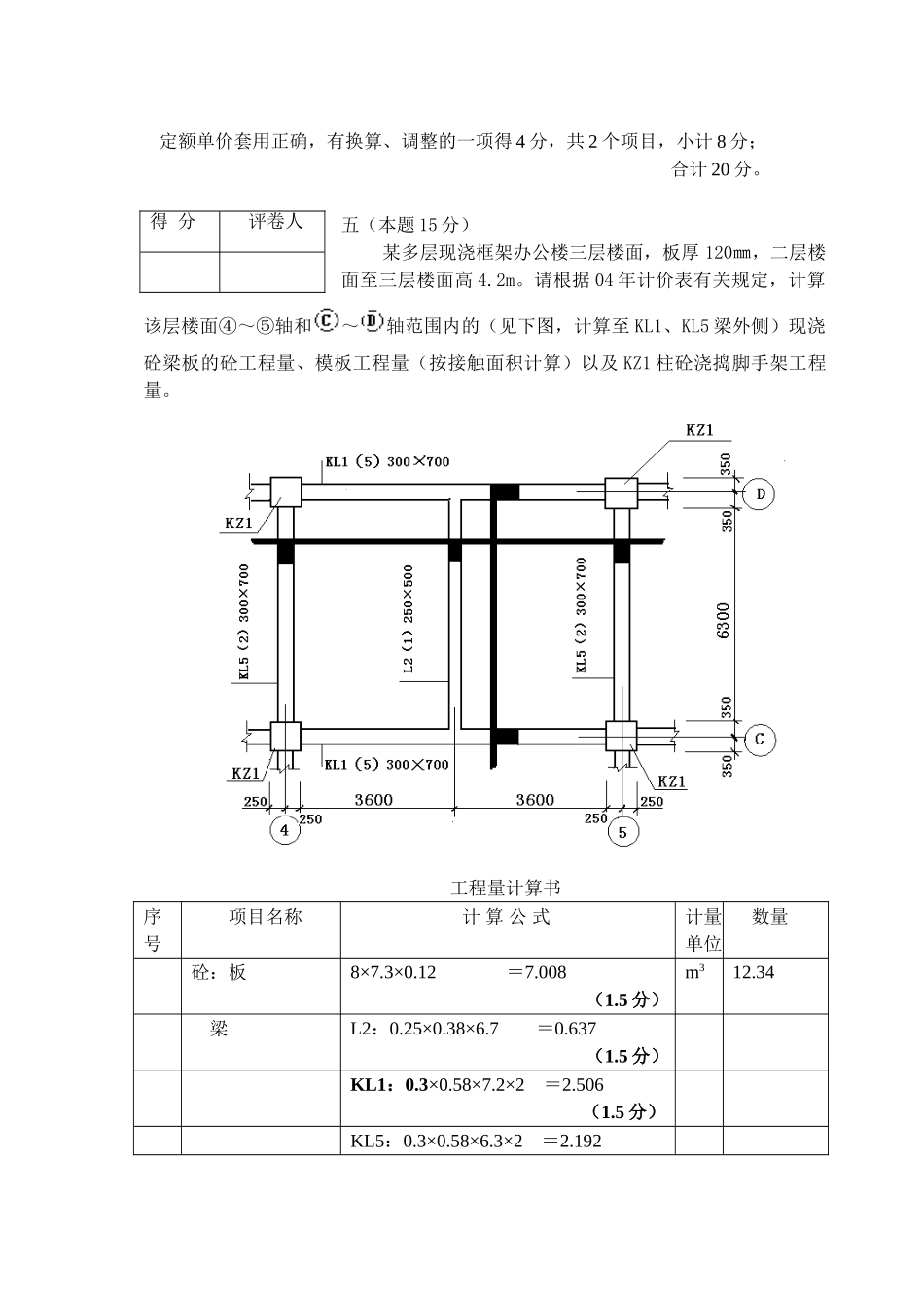 土中答案及评分标准_第2页