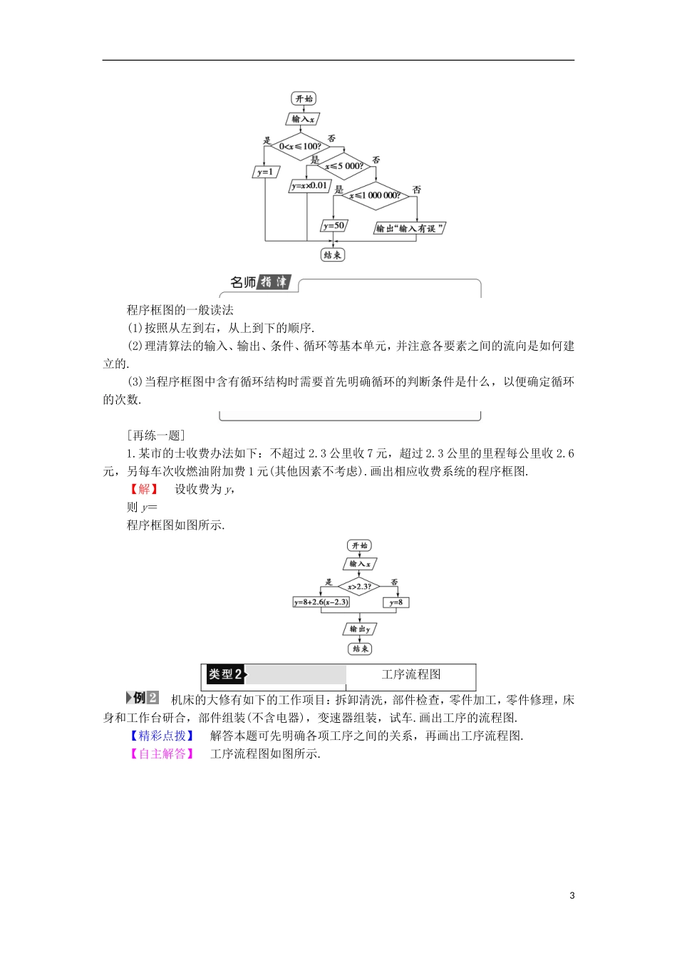 高中数学 4.1 流程图学案 新人教B版选修1-2-新人教B版高中选修1-2数学学案_第3页