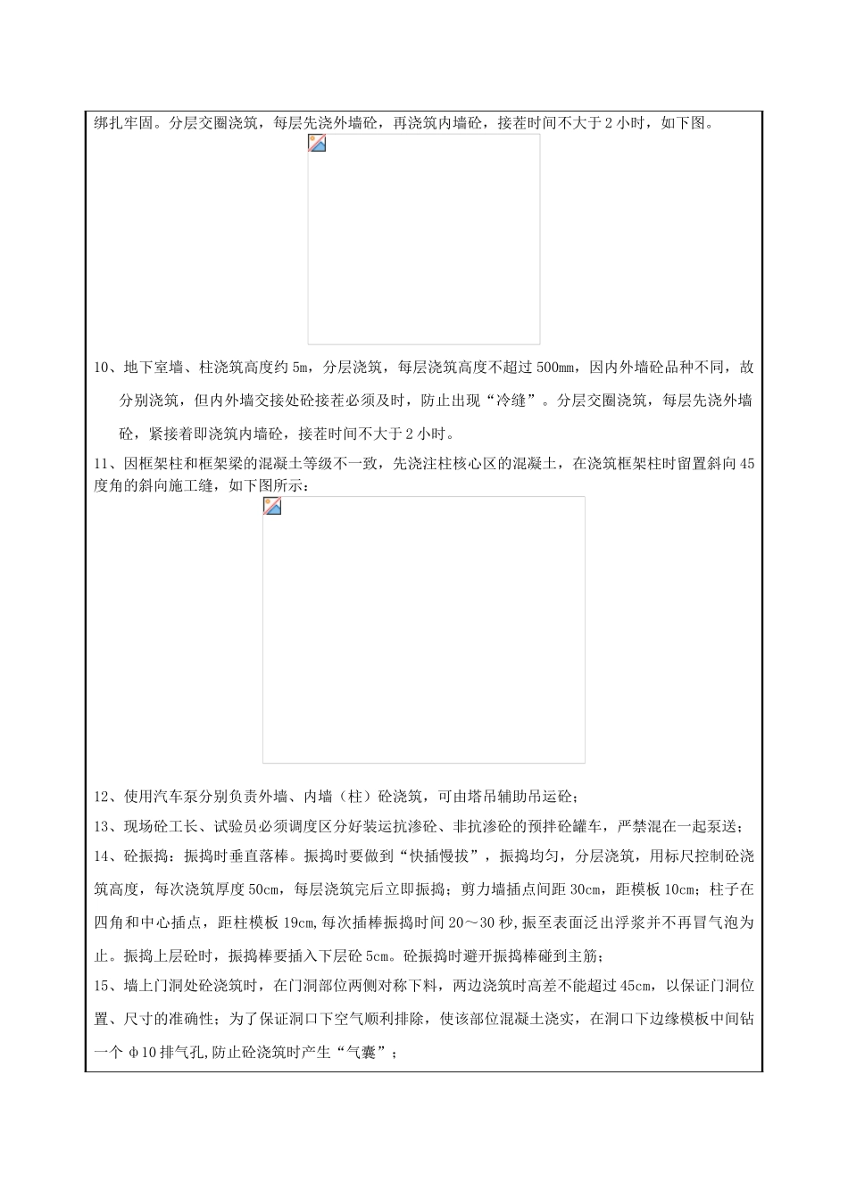 地下墙柱混凝土浇筑施工技术交底_第2页