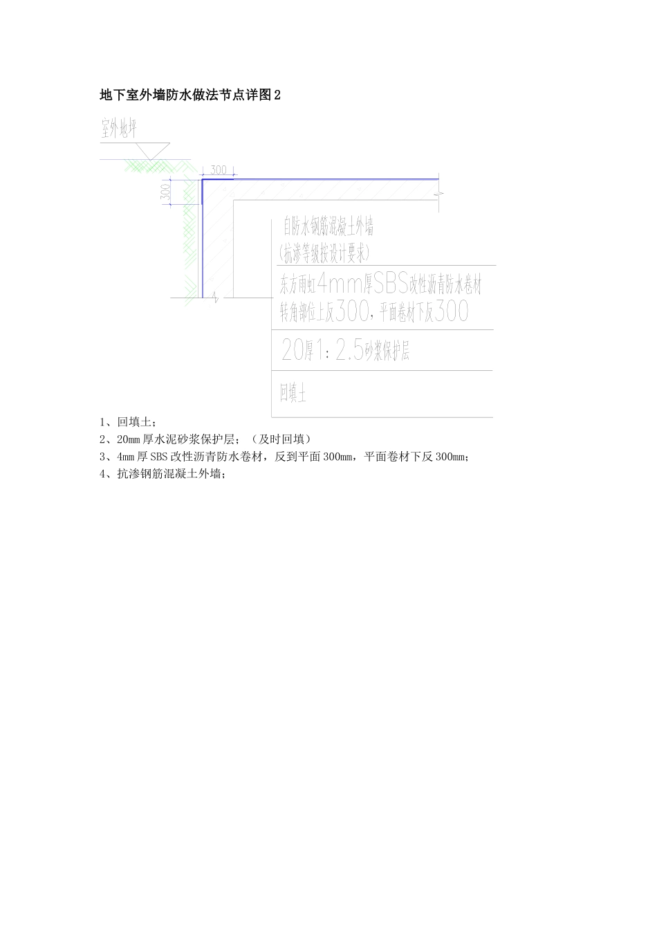 地下室外墙防水做法节点详图2_第1页