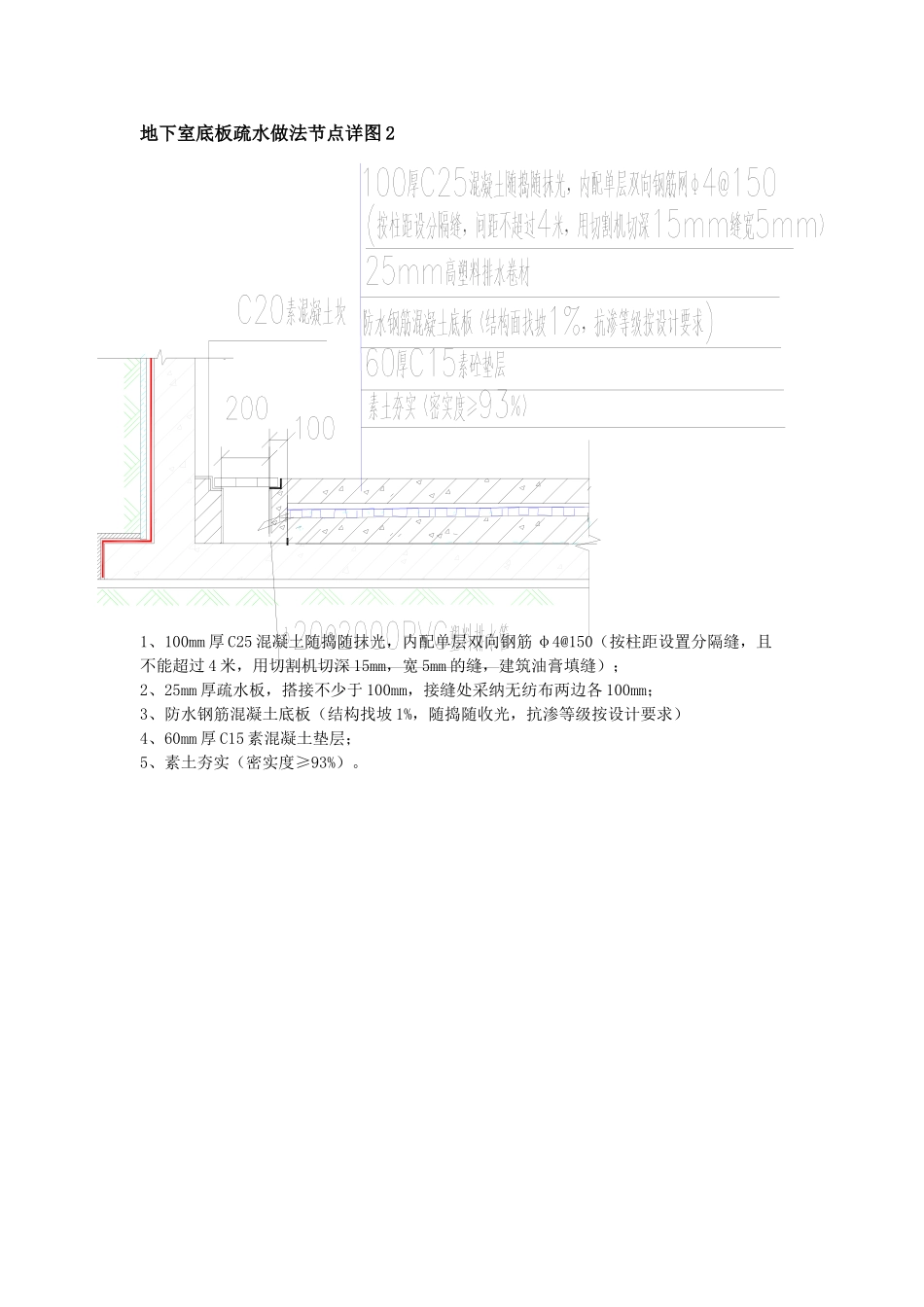 地下室底板疏水做法节点详图2_第1页