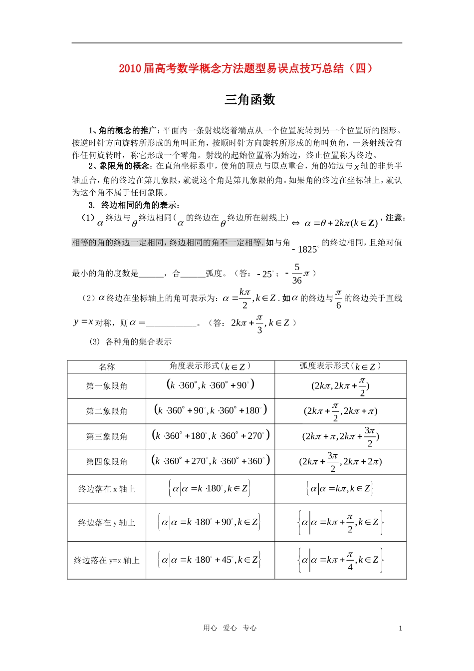 高中数学 4三角函数素材 新人教版_第1页