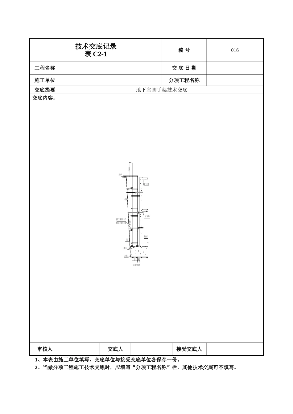 地下脚手架技术交底_第2页