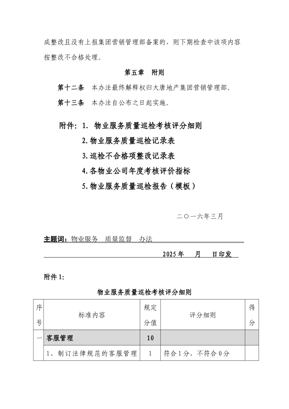 地产集团物业服务质量监督考核办法_第3页