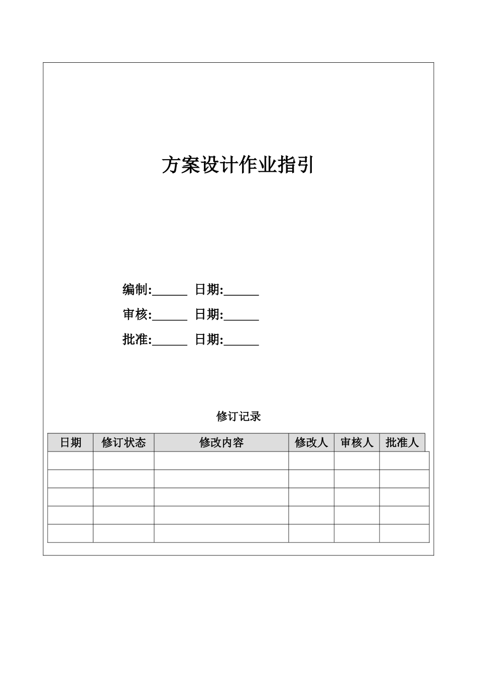 地产项目方案设计管理作业指引_第1页
