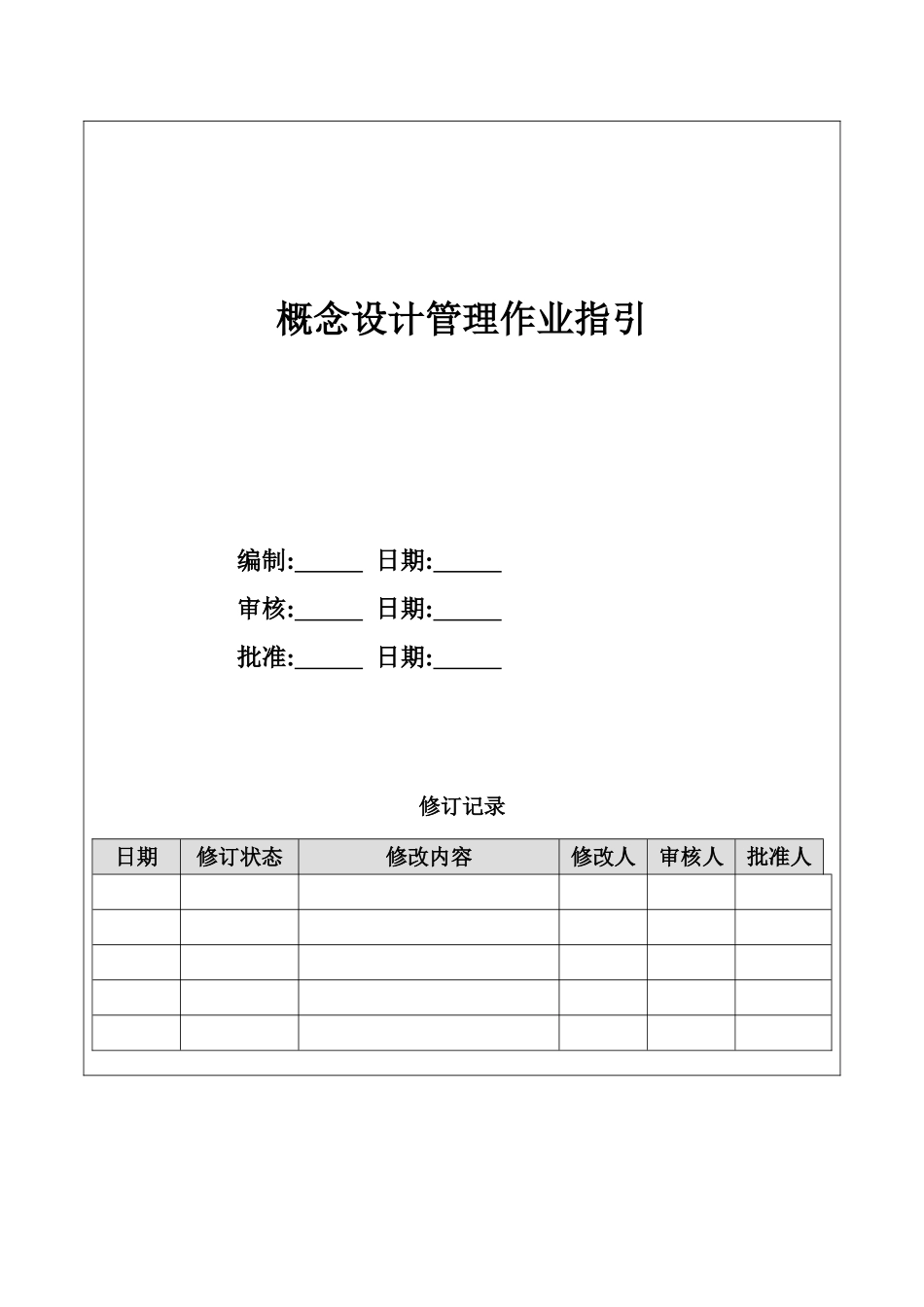 地产项目概念设计管理作业指引_第1页