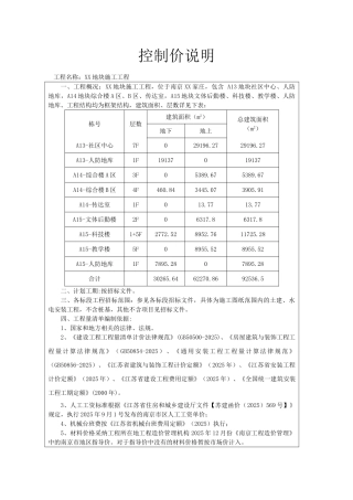 地块控制价说明