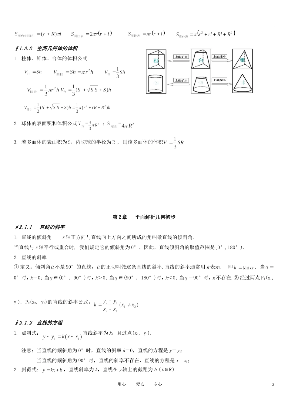 高中数学 基础知识素材 苏教版必修2_第3页