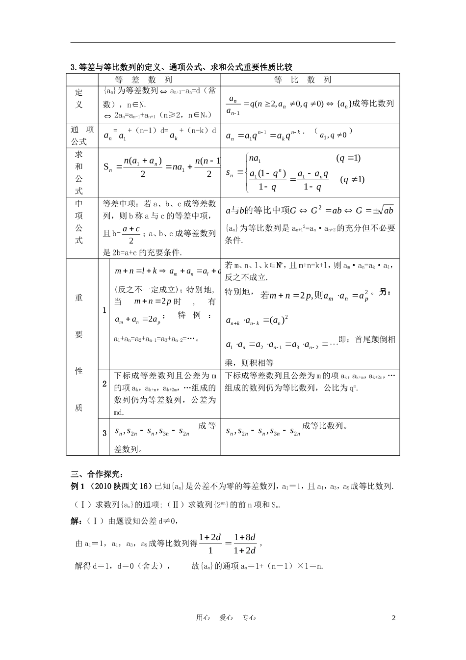 高中数学 7.5《数列的前n项和》学案2（老师版） 新人教A版必修5_第2页