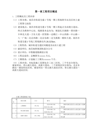 地铁土建及隧道工程监理规划